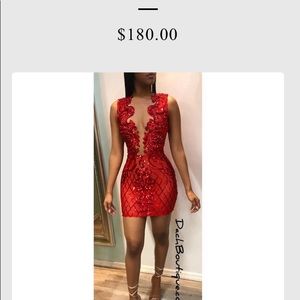 Red custom made dress